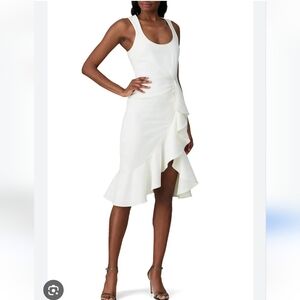 Cinq a Sept Angela Ruffle Sleeveless Dress Size 2 Bridal Cocktail Graduation